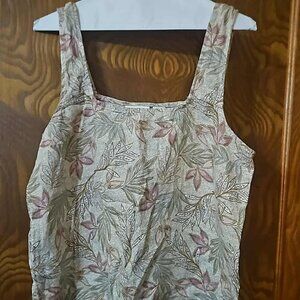 NWT Cynthia Rowley 100% Linen Fern Print Tank Top – Women’s L